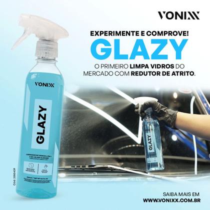 Imagem de Glazy Limpa Vidros 4 Em 1 Vonixx Redutor Atrito Risco 500ml