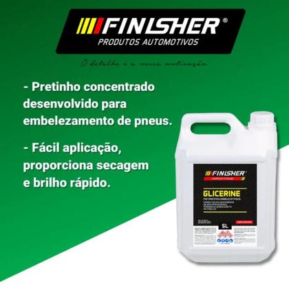 Imagem de Glicerine Pretinho Para Pneu 5L Finisher