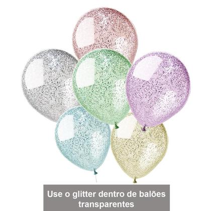 Imagem de Glitter Em Pó Prata Metalizado 20g Purpurina Tubinho Acessório De Decoração Silver Festas