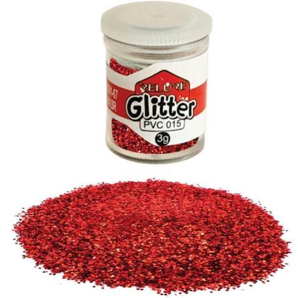 Imagem de Glitter PVC Vermelho Potes 12 potes 3g - Honey
