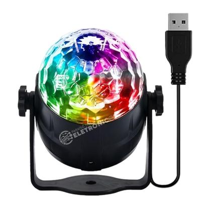 Imagem de Globo Bola Maluca Led 3W Magic Cristal Bivolt Alta Resistência USB 5V LEY2165