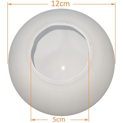 Imagem de Globo Bolinha Vidro Branco Leitoso Fosco Sem Colar 05x12