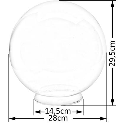 Imagem de Globo de Vidro Transparente Esférico com Colar 15 x 28