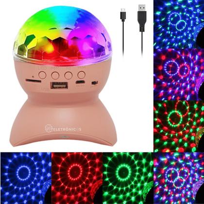 Imagem de Globo Magic Bola Taça Modo Colorida Iluminação LED Rotativo e Brilhante LEY2145RO