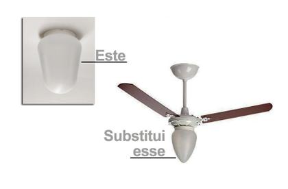Imagem de Globo Master Fechado Plástico Ventilador de Teto Boca com 10cm de Diâmetro Universal Branco Fosco