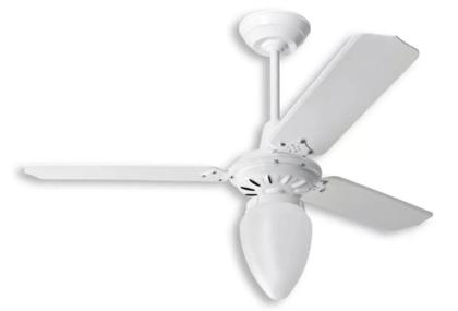 Imagem de Globo Pera Plástico Ventilador de Teto Boca com 10cm de Diâmetro Universal Branco Fosco