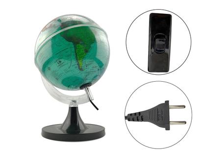 Imagem de Globo Terrestre Aquarela Lâmpada Led Luminária Decorativo Mapa Mundi Divisão De Países Português Escolar