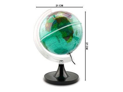 Imagem de Globo Terrestre Aquarela Lâmpada Led Luminária Decorativo Mapa Mundi Divisão De Países Português Escolar