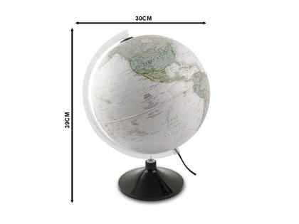 Imagem de Globo Terrestre Decorativo Iluminado Carbon Executive 30CM National Geographic Tecnodidattica