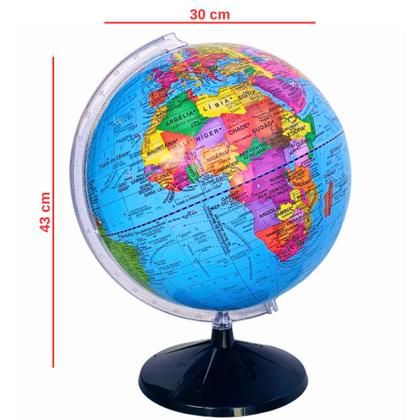 Imagem de Globo Terrestre Decorativo + Mapa do Brasil e Mapa Mundi Gigantes