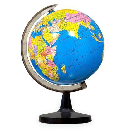 Imagem de Globo Terrestre Giratório De Mesa Escolar Mapa Mundi 16cm Decoração