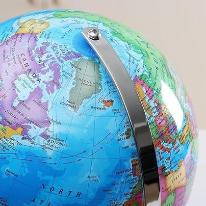 Imagem de Globo Terrestre Giratório Polítuci Mapa Mundi Grande 40CM ESCOLAR ESTUDO DECORACAO DE MESA