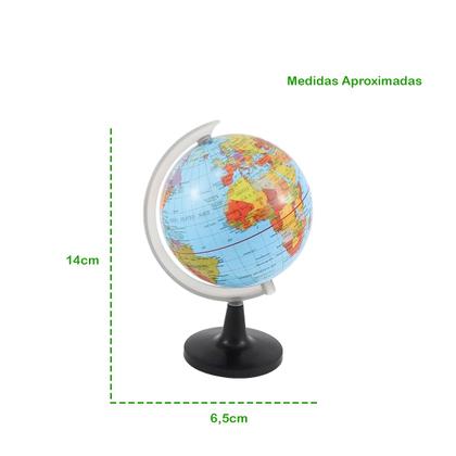 Imagem de Globo Terrestre Político Giratório Mapa Mundi Escolar Geografia