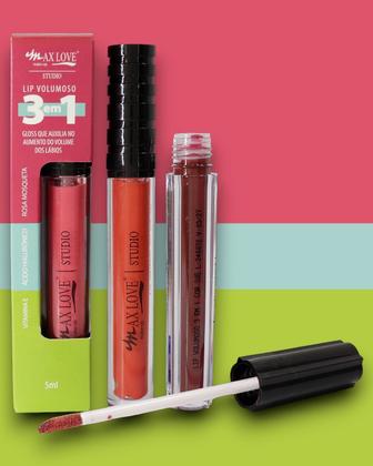 Imagem de Gloss 3 em 1 Rosa Mosqueta Max Love  Volume e Hidratação