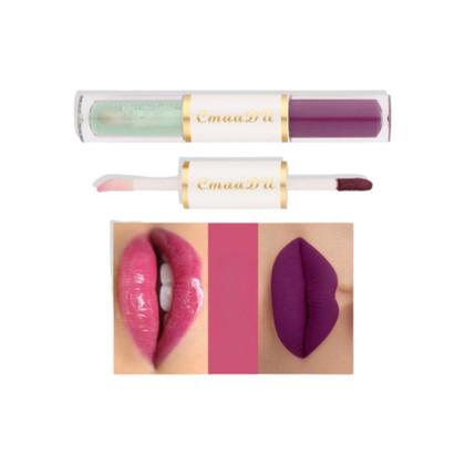 Imagem de Gloss Batom Duo Duas Cores Líquido Matte Fosco 4ml Cor 08