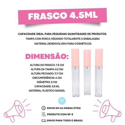 Imagem de Gloss Labial Embalagem Vazia Frasco Redondo 4,5ml - 25 Und