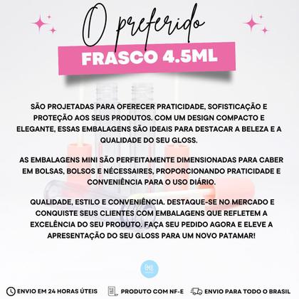 Imagem de Gloss Labial Embalagem Vazia Frasco Redondo 4,5ml - 25 Und