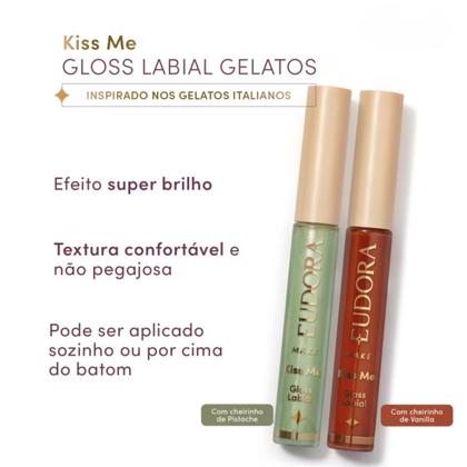 Imagem de Gloss Labial Kiss Me Vanilla Caramel 5,2ml Eudora