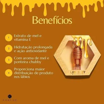 Imagem de Gloss Labial Lip Honey Fran By Franciny Ehlke Liphoney Hidratação Com Mel 100% Original 5g