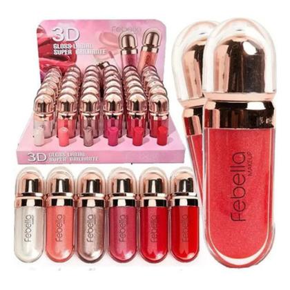Imagem de Gloss Labial Super Brilhante 3d Glitter Gloss Das Blogueiras