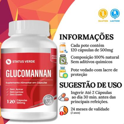Imagem de Glucomannan Puro Natural 120 Cáps