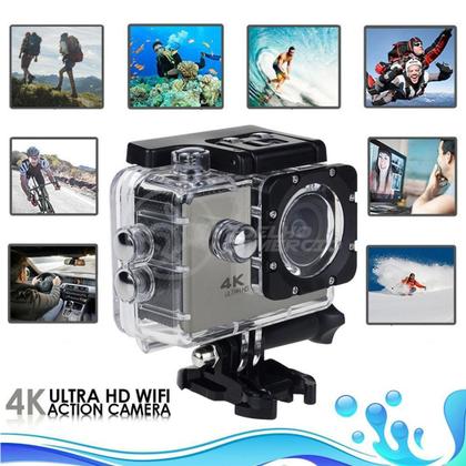 Imagem de Go Cam Camera Vídeo Action Ação WiFi 4K Sports Cam Ultra HD DV Resistente Água 30M