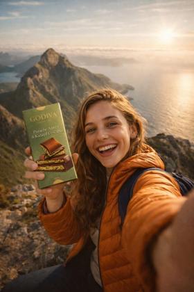 Imagem de Godiva Chocolate Dubai Crocante Com Kadayif, Leite e Antep Pistache 122 gr