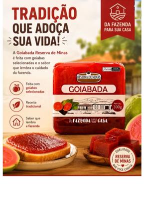 Imagem de Goiabada Lisa Artesanal 300g Reserva de Minas