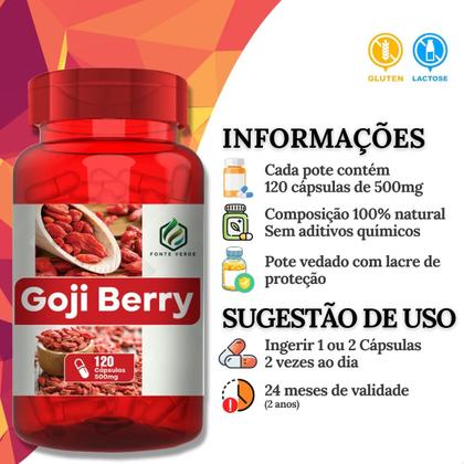 Imagem de Goji Berry 120 Cáps - Fonte Verde