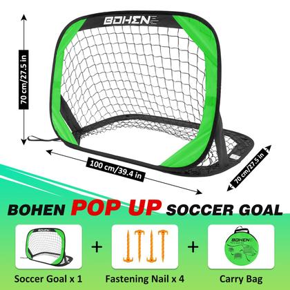 Imagem de Gol de futebol BOHEN Pop Up Dobrável 100x67 cm Verde