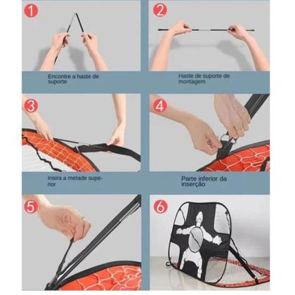 Imagem de Gol de futebol dobrável duplo com alvo