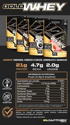 Imagem de Gold Whey Protein 900g Refil Adaptogen Whey Concentrada