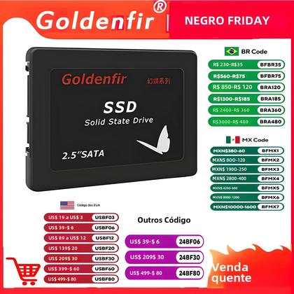 Imagem de Goldenfir 128GB 256GB 480GB 512GB 1TB SATAIII SSD Para Laptop Disco Rígido De Estado Sólido De 2,5