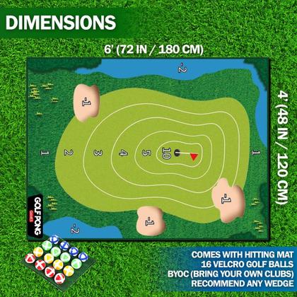 Imagem de Golf Pong Chip Off Challenge Jogo de chips and stick com tapete