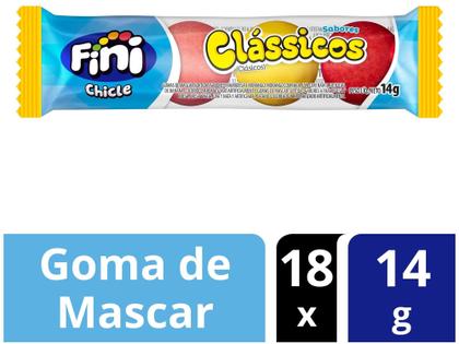 Imagem de Goma de Mascar Fini Chicle Clássicos 14g Pacote - 18 Unidades