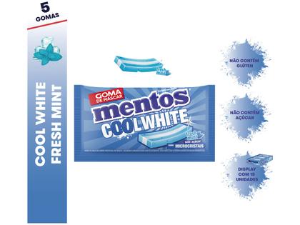 Imagem de Goma de Mascar Mentos Cool White Menta sem Açúcar Display com 15 Slabs