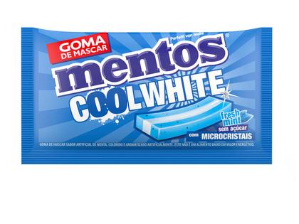 Imagem de Goma de Mascar Mentos Cool White Menta sem Açúcar Display com 15 Slabs