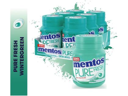 Imagem de Goma de Mascar Mentos Pure Fresh Wintergreen - sem Açúcar 56g Display 6 Unidades