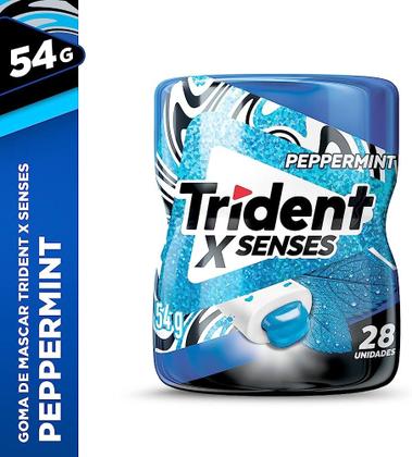 Imagem de Goma de Mascar Peppermint Trident X Senses 28 Unidades 54g