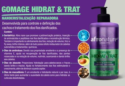Imagem de Gomage Hidrat&Trat Goma de Nanocristalização 500 ml All Nature Afronature