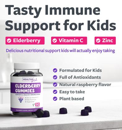 Imagem de Gomas de sabugueiro Healths Harmony Sambucus Kids 90 gomas