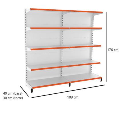 Imagem de Gôndola Parede Prateleira Lateral 1 Inicial + 1 Continuação