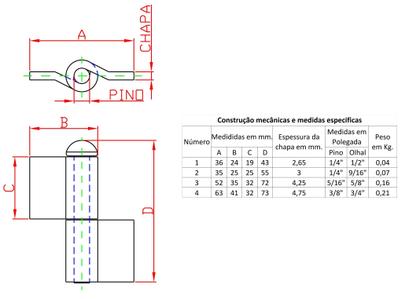 Imagem de Gonzo com abas N-1 1/2 Forsul Polido