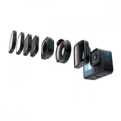 Imagem de GoPro HERO13 Black Bundle Kit Câmera Ação à Prova dágua 10m 5.3K60 HLG HDR 27MP HyperSmooth 6.0 GPS Wi-Fi 6 + The Handler Bateria Enduro 64GB Estojo