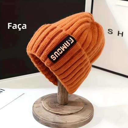 Imagem de Gorro De Tricô Feminino Elegante, Respirável E Elástico Em Acrílico Para O Inverno, Design De
