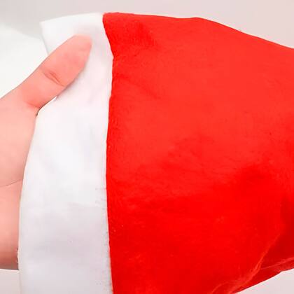 Imagem de Gorro Papai Noel Natal Tradicional Médio Vermelho Pelúcia