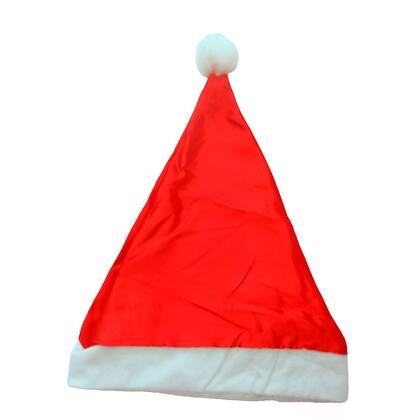 Imagem de Gorro Papai Noel Natal Tradicional Médio Vermelho Pelúcia