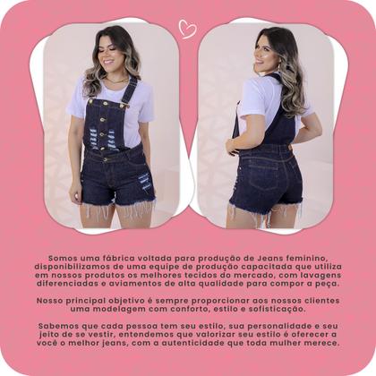 Imagem de Grade 6 Jardineiras Jeans Lycra Feminino Adulto Moda Praia Atacado