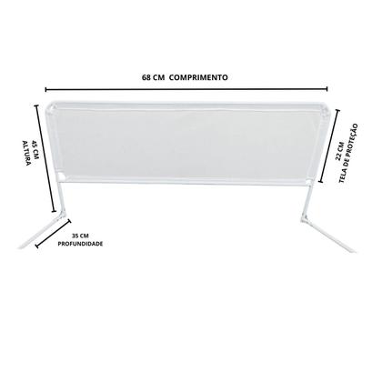Imagem de Grade De Cama Com Tela de Proteção Para Crianças e Idosos Cama Normal Ou Box