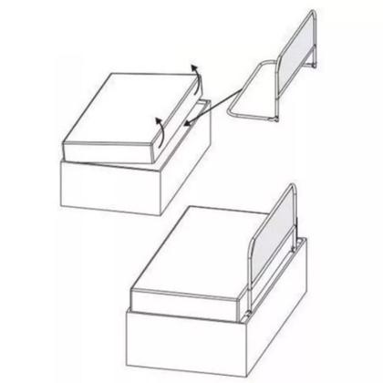 Imagem de Grade De Cama Com Tela de Proteção Para Crianças e Idosos Cama Normal Ou Box